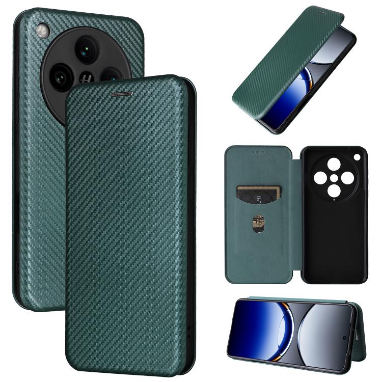เคสโทรศัพท์หนังพลิกพื้นผิวคาร์บอนไฟเบอร์, For OPPO A38 4G Global, For OPPO A78 4G, For OPPO A1 5G, For OPPO Find X8 Pro, For OPPO A79 5G