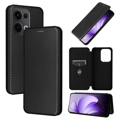 เคสโทรศัพท์หนังพลิกพื้นผิวคาร์บอนไฟเบอร์, For OPPO A5 5G / 4G Global, For OPPO Find X8s+ 5G, For OPPO Find X8s 5G, For OPPO Find X8 Ultra 5G, For OPPO F29 5G, For OPPO A5 Pro 5G Global, For OPPO Reno13 5G Global, For OPPO Reno13 F 5G, For OPPO Find X8