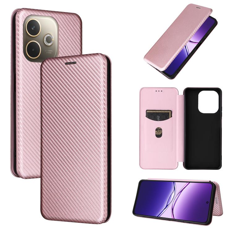 เคสโทรศัพท์หนังพลิกพื้นผิวคาร์บอนไฟเบอร์, For OPPO A5 5G / 4G Global, For OPPO Find X8s+ 5G, For OPPO Find X8s 5G, For OPPO Find X8 Ultra 5G, For OPPO F29 5G, For OPPO A5 Pro 5G Global, For OPPO Reno13 5G Global, For OPPO Reno13 F 5G, For OPPO Find X8
