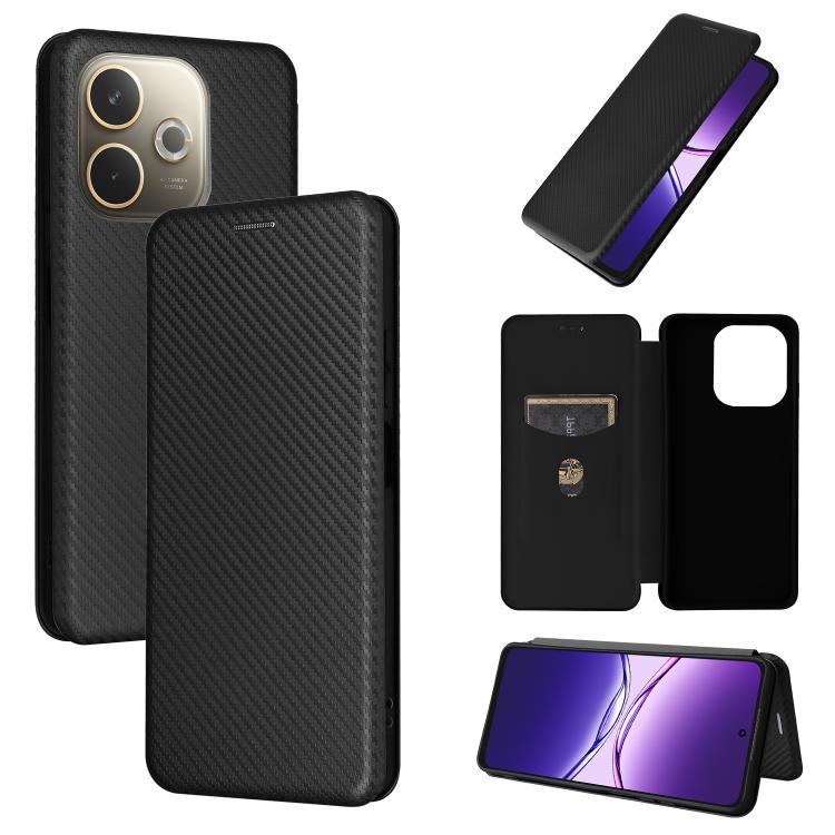 เคสโทรศัพท์หนังพลิกพื้นผิวคาร์บอนไฟเบอร์, For OPPO A5 5G / 4G Global, For OPPO Find X8s+ 5G, For OPPO Find X8s 5G, For OPPO Find X8 Ultra 5G, For OPPO F29 5G, For OPPO A5 Pro 5G Global, For OPPO Reno13 5G Global, For OPPO Reno13 F 5G, For OPPO Find X8