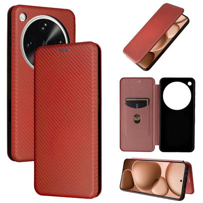 เคสโทรศัพท์หนังพลิกพื้นผิวคาร์บอนไฟเบอร์, For OPPO A5 5G / 4G Global, For OPPO Find X8s+ 5G, For OPPO Find X8s 5G, For OPPO Find X8 Ultra 5G, For OPPO F29 5G, For OPPO A5 Pro 5G Global, For OPPO Reno13 5G Global, For OPPO Reno13 F 5G, For OPPO Find X8
