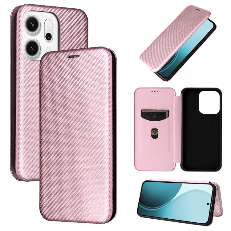 เคสโทรศัพท์หนังพลิกพื้นผิวคาร์บอนไฟเบอร์, For OPPO Find X9 Ultra, For OPPO Reno15 F 5G, For OPPO Reno15 Pro Max 5G Global, For OPPO A6x 5G / 4G, For OPPO Reno15 5G Global, For OPPO Find X9, For OPPO A6 Pro 5G Global, For OPPO Find X9 Pro               ...
