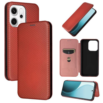 เคสโทรศัพท์หนังพลิกพื้นผิวคาร์บอนไฟเบอร์, For OPPO Find X9 Ultra, For OPPO Reno15 F 5G, For OPPO Reno15 Pro Max 5G Global, For OPPO A6x 5G / 4G, For OPPO Reno15 5G Global, For OPPO Find X9, For OPPO A6 Pro 5G Global, For OPPO Find X9 Pro               ...