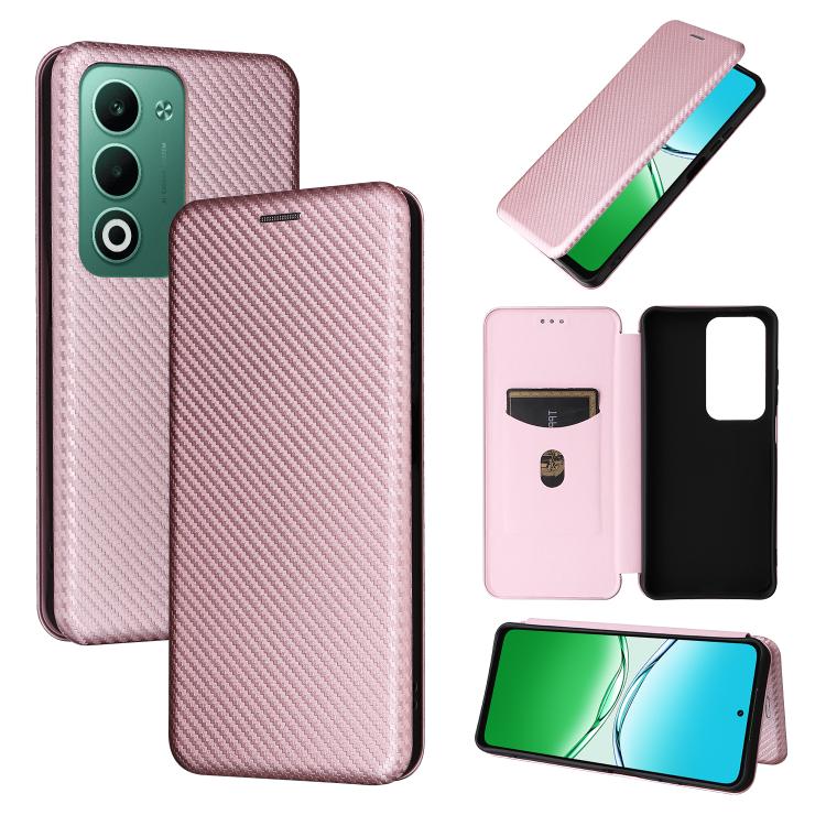 เคสโทรศัพท์หนังพลิกพื้นผิวคาร์บอนไฟเบอร์, For OPPO A5 5G / 4G Global, For OPPO Find X8s+ 5G, For OPPO Find X8s 5G, For OPPO Find X8 Ultra 5G, For OPPO F29 5G, For OPPO A5 Pro 5G Global, For OPPO Reno13 5G Global, For OPPO Reno13 F 5G, For OPPO Find X8