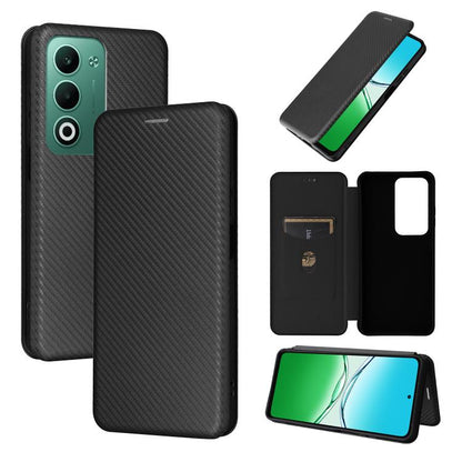 เคสโทรศัพท์หนังพลิกพื้นผิวคาร์บอนไฟเบอร์, For OPPO A5 5G / 4G Global, For OPPO Find X8s+ 5G, For OPPO Find X8s 5G, For OPPO Find X8 Ultra 5G, For OPPO F29 5G, For OPPO A5 Pro 5G Global, For OPPO Reno13 5G Global, For OPPO Reno13 F 5G, For OPPO Find X8