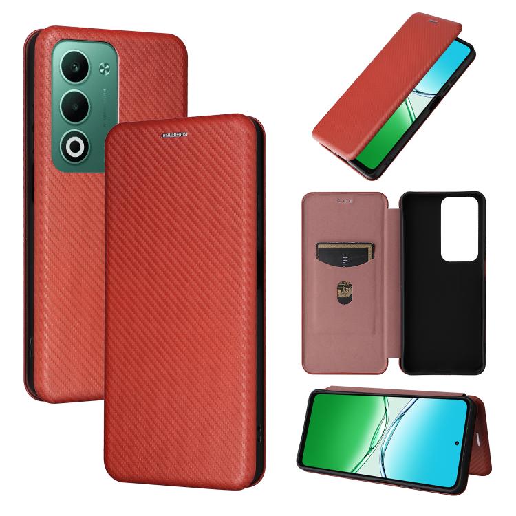 เคสโทรศัพท์หนังพลิกพื้นผิวคาร์บอนไฟเบอร์, For OPPO A5 5G / 4G Global, For OPPO Find X8s+ 5G, For OPPO Find X8s 5G, For OPPO Find X8 Ultra 5G, For OPPO F29 5G, For OPPO A5 Pro 5G Global, For OPPO Reno13 5G Global, For OPPO Reno13 F 5G, For OPPO Find X8