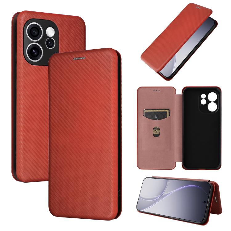เคสโทรศัพท์หนังพลิกพื้นผิวคาร์บอนไฟเบอร์, For OPPO Find X9 Ultra, For OPPO Reno15 F 5G, For OPPO Reno15 Pro Max 5G Global, For OPPO A6x 5G / 4G, For OPPO Reno15 5G Global, For OPPO Find X9, For OPPO A6 Pro 5G Global, For OPPO Find X9 Pro               ...