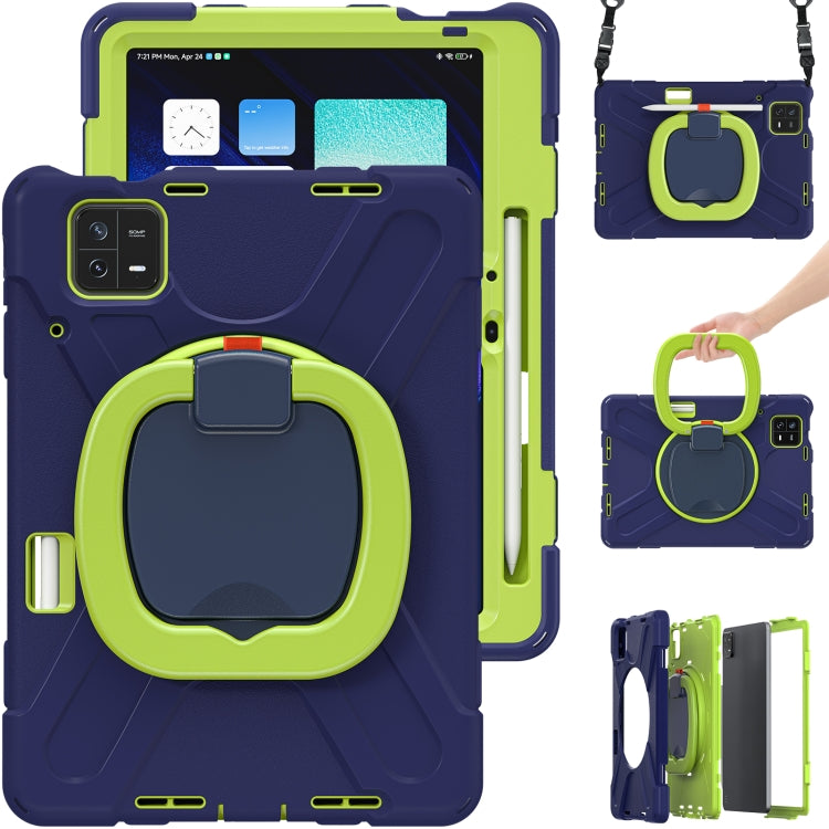 เคสแท็บเล็ตพีซีซิลิโคนไฮบริดพร้อมตัวยึดและสายคล้องไหล่, For Xiaomi Pad 6 / 6 Pro