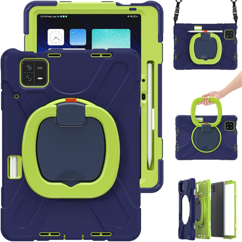 เคสแท็บเล็ตพีซีซิลิโคนไฮบริดพร้อมตัวยึดและสายคล้องไหล่, For Xiaomi Pad 6 / 6 Pro