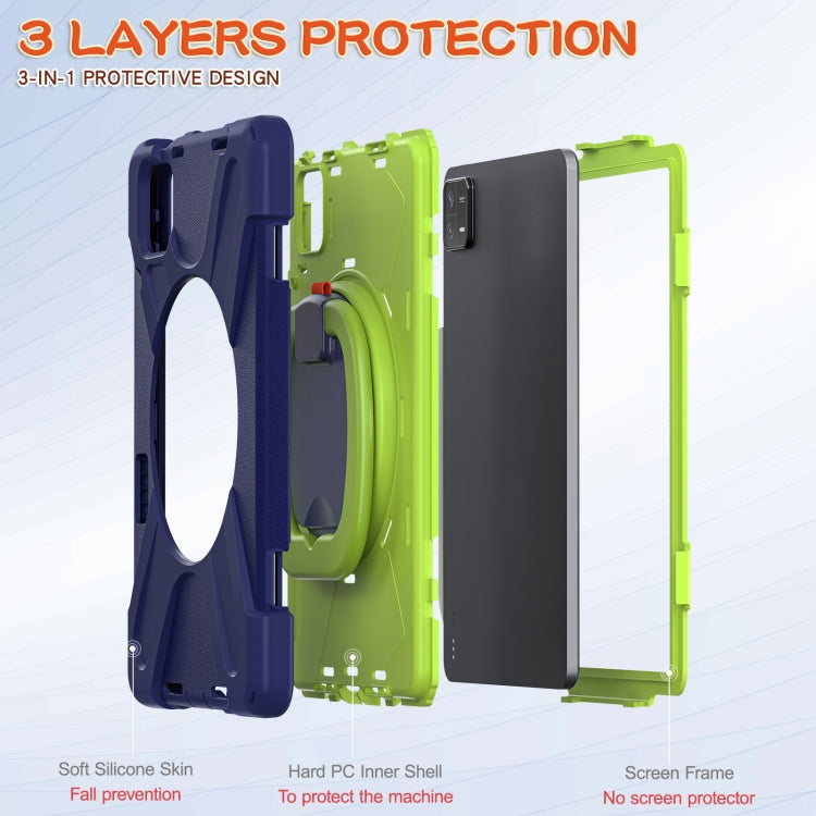 เคสแท็บเล็ตพีซีซิลิโคนไฮบริดพร้อมตัวยึดและสายคล้องไหล่, For Xiaomi Pad 6 / 6 Pro
