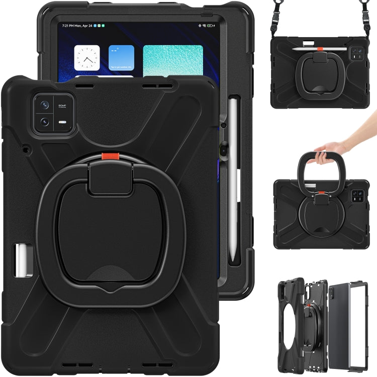 เคสแท็บเล็ตพีซีซิลิโคนไฮบริดพร้อมตัวยึดและสายคล้องไหล่, For Xiaomi Pad 6 / 6 Pro