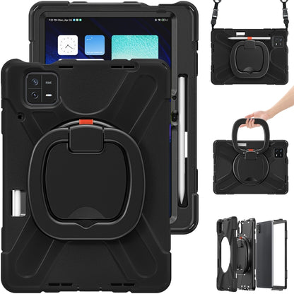 เคสแท็บเล็ตพีซีซิลิโคนไฮบริดพร้อมตัวยึดและสายคล้องไหล่, For Xiaomi Pad 6 / 6 Pro