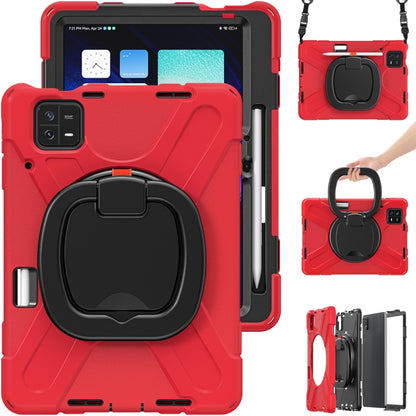 เคสแท็บเล็ตพีซีซิลิโคนไฮบริดพร้อมตัวยึดและสายคล้องไหล่, For Xiaomi Pad 6 / 6 Pro