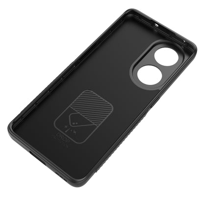 เคสโทรศัพท์ TPU เนื้อหยักพร้อมฟิล์มเลนส์, For OPPO Reno8 T 4G