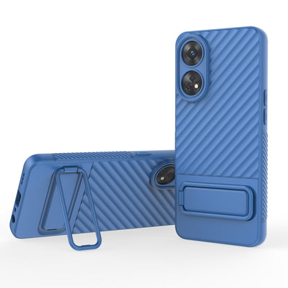 เคสโทรศัพท์ TPU เนื้อหยักพร้อมฟิล์มเลนส์, For OPPO Reno8 T 4G