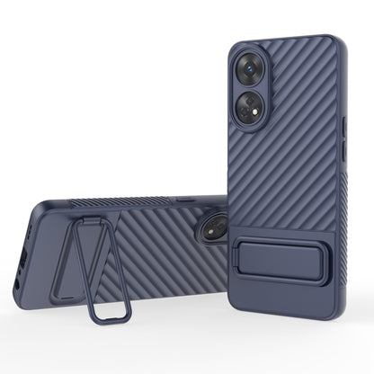เคสโทรศัพท์ TPU เนื้อหยักพร้อมฟิล์มเลนส์, For OPPO Reno8 T 4G