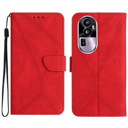 เย็บเคสโทรศัพท์หนังนูน, For OPPO Reno10 Pro+