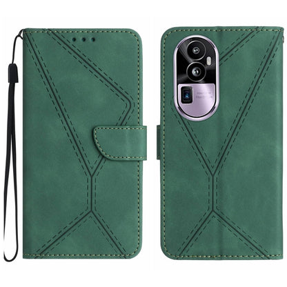 เย็บเคสโทรศัพท์หนังนูน, For OPPO Reno10 Pro+