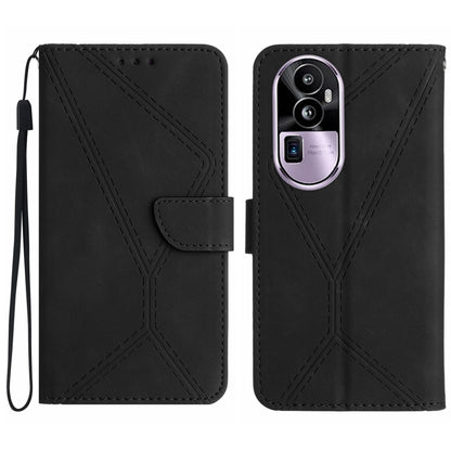 เย็บเคสโทรศัพท์หนังนูน, For OPPO Reno10 Pro+