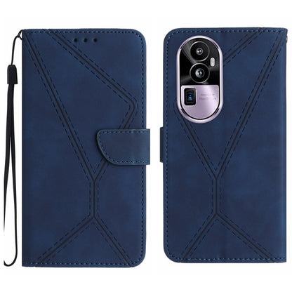 เย็บเคสโทรศัพท์หนังนูน, For OPPO Reno10 Pro+