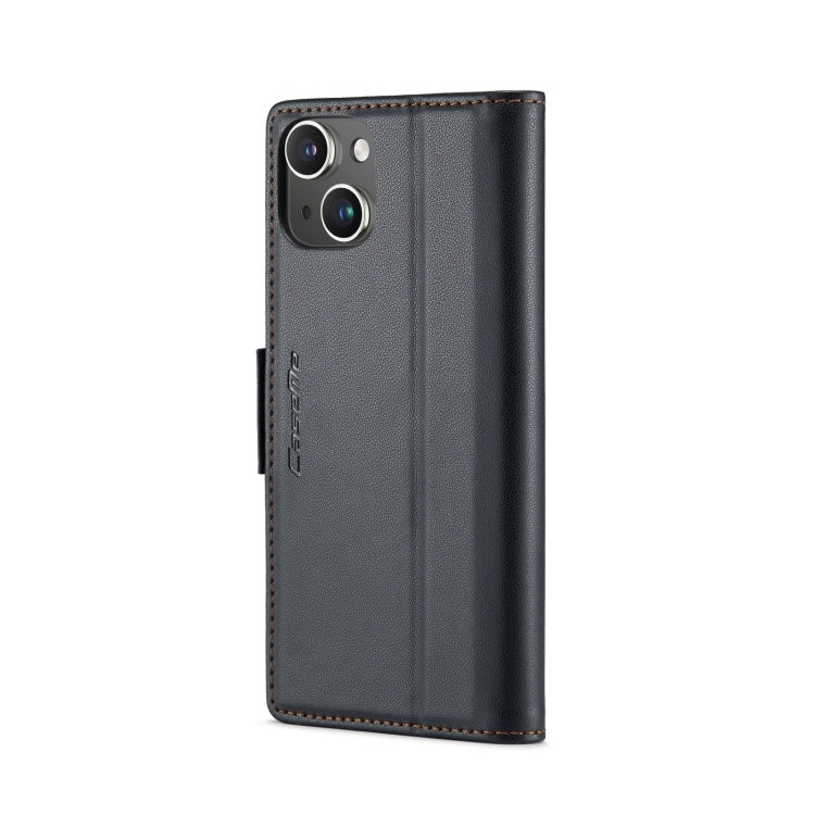CaseMe 023 ซองใส่โทรศัพท์หนังกันขโมยหัวเข็มขัดลายลิ้นจี่ลายผีเสื้อ, For iPhone 14, For iPhone 15 Pro Max, For iPhone 14 Plus, For iPhone 15 Pro, For iPhone 14 Pro, For iPhone 15 Plus, For iPhone 14 Pro Max, For iPhone 15