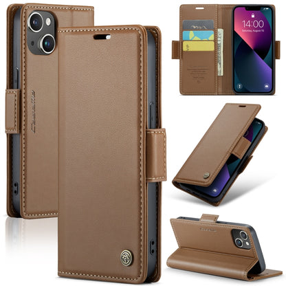 CaseMe 023 ซองใส่โทรศัพท์หนังกันขโมยหัวเข็มขัดลายลิ้นจี่ลายผีเสื้อ, For iPhone 14, For iPhone 15 Pro Max, For iPhone 14 Plus, For iPhone 15 Pro, For iPhone 14 Pro, For iPhone 15 Plus, For iPhone 14 Pro Max, For iPhone 15