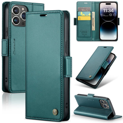 CaseMe 023 ซองใส่โทรศัพท์หนังกันขโมยหัวเข็มขัดลายลิ้นจี่ลายผีเสื้อ, For iPhone 14, For iPhone 15 Pro Max, For iPhone 14 Plus, For iPhone 15 Pro, For iPhone 14 Pro, For iPhone 15 Plus, For iPhone 14 Pro Max, For iPhone 15