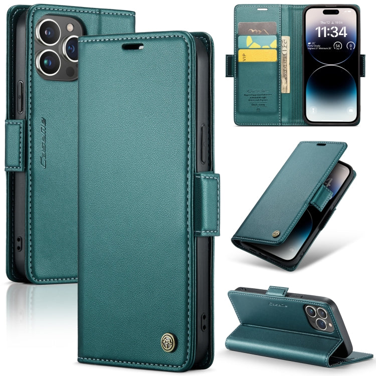 CaseMe 023 ซองใส่โทรศัพท์หนังกันขโมยหัวเข็มขัดลายลิ้นจี่ลายผีเสื้อ, For iPhone 14, For iPhone 15 Pro Max, For iPhone 14 Plus, For iPhone 15 Pro, For iPhone 14 Pro, For iPhone 15 Plus, For iPhone 14 Pro Max, For iPhone 15