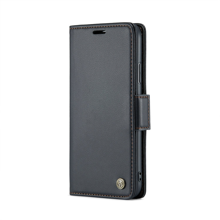 CaseMe 023 ซองใส่โทรศัพท์หนังกันขโมยหัวเข็มขัดลายลิ้นจี่ลายผีเสื้อ, For iPhone 11 Pro, For iPhone 11 Pro Max, For iPhone XS Max, For iPhone XS, For iPhone XR, For iPhone SE 2022/SE 2020/6/7/8, For iPhone 6 Plus/7 Plus/8 Plus
