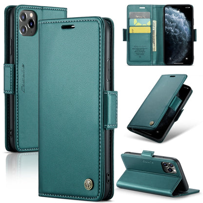 CaseMe 023 ซองใส่โทรศัพท์หนังกันขโมยหัวเข็มขัดลายลิ้นจี่ลายผีเสื้อ, For iPhone 11 Pro, For iPhone 11 Pro Max, For iPhone XS Max, For iPhone XS, For iPhone XR, For iPhone SE 2022/SE 2020/6/7/8, For iPhone 6 Plus/7 Plus/8 Plus