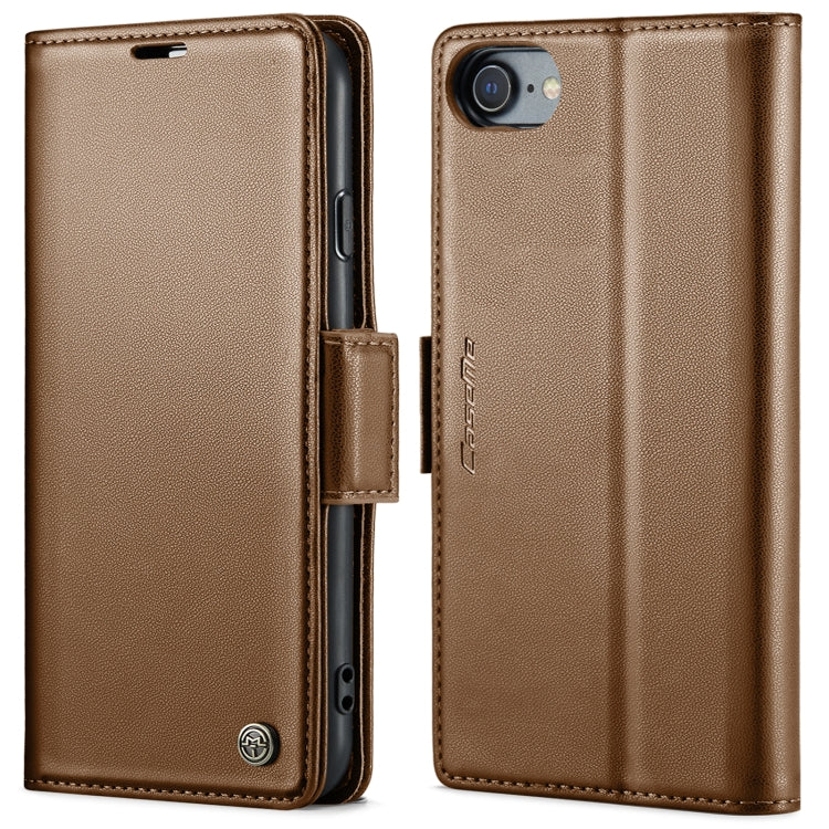 CaseMe 023 ซองใส่โทรศัพท์หนังกันขโมยหัวเข็มขัดลายลิ้นจี่ลายผีเสื้อ, For iPhone 11 Pro, For iPhone 11 Pro Max, For iPhone XS Max, For iPhone XS, For iPhone XR, For iPhone SE 2022/SE 2020/6/7/8, For iPhone 6 Plus/7 Plus/8 Plus