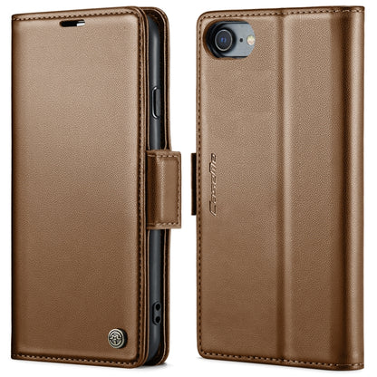 CaseMe 023 ซองใส่โทรศัพท์หนังกันขโมยหัวเข็มขัดลายลิ้นจี่ลายผีเสื้อ, For iPhone 11 Pro, For iPhone 11 Pro Max, For iPhone XS Max, For iPhone XS, For iPhone XR, For iPhone SE 2022/SE 2020/6/7/8, For iPhone 6 Plus/7 Plus/8 Plus
