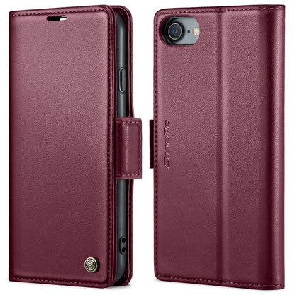 CaseMe 023 ซองใส่โทรศัพท์หนังกันขโมยหัวเข็มขัดลายลิ้นจี่ลายผีเสื้อ, For iPhone 11 Pro, For iPhone 11 Pro Max, For iPhone XS Max, For iPhone XS, For iPhone XR, For iPhone SE 2022/SE 2020/6/7/8, For iPhone 6 Plus/7 Plus/8 Plus