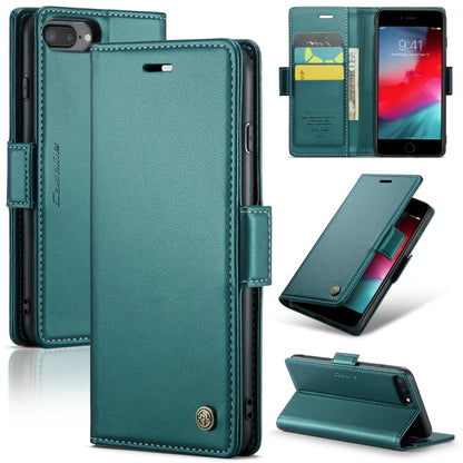 CaseMe 023 ซองใส่โทรศัพท์หนังกันขโมยหัวเข็มขัดลายลิ้นจี่ลายผีเสื้อ, For iPhone 11 Pro, For iPhone 11 Pro Max, For iPhone XS Max, For iPhone XS, For iPhone XR, For iPhone SE 2022/SE 2020/6/7/8, For iPhone 6 Plus/7 Plus/8 Plus