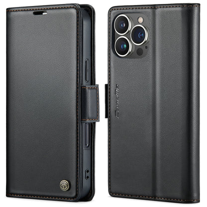 CaseMe 023 ซองใส่โทรศัพท์หนังกันขโมยหัวเข็มขัดลายลิ้นจี่ลายผีเสื้อ, For iPhone 14, For iPhone 15 Pro Max, For iPhone 14 Plus, For iPhone 15 Pro, For iPhone 14 Pro, For iPhone 15 Plus, For iPhone 14 Pro Max, For iPhone 15