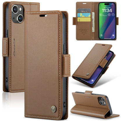 CaseMe 023 ซองใส่โทรศัพท์หนังกันขโมยหัวเข็มขัดลายลิ้นจี่ลายผีเสื้อ, For iPhone 14, For iPhone 15 Pro Max, For iPhone 14 Plus, For iPhone 15 Pro, For iPhone 14 Pro, For iPhone 15 Plus, For iPhone 14 Pro Max, For iPhone 15
