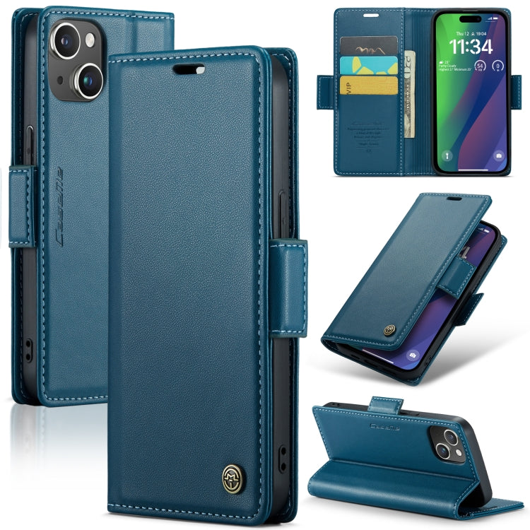 CaseMe 023 ซองใส่โทรศัพท์หนังกันขโมยหัวเข็มขัดลายลิ้นจี่ลายผีเสื้อ, For iPhone 14, For iPhone 15 Pro Max, For iPhone 14 Plus, For iPhone 15 Pro, For iPhone 14 Pro, For iPhone 15 Plus, For iPhone 14 Pro Max, For iPhone 15