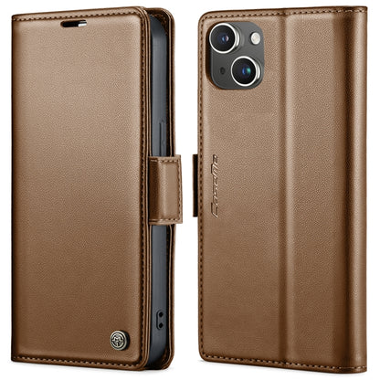 CaseMe 023 ซองใส่โทรศัพท์หนังกันขโมยหัวเข็มขัดลายลิ้นจี่ลายผีเสื้อ, For iPhone 14, For iPhone 15 Pro Max, For iPhone 14 Plus, For iPhone 15 Pro, For iPhone 14 Pro, For iPhone 15 Plus, For iPhone 14 Pro Max, For iPhone 15