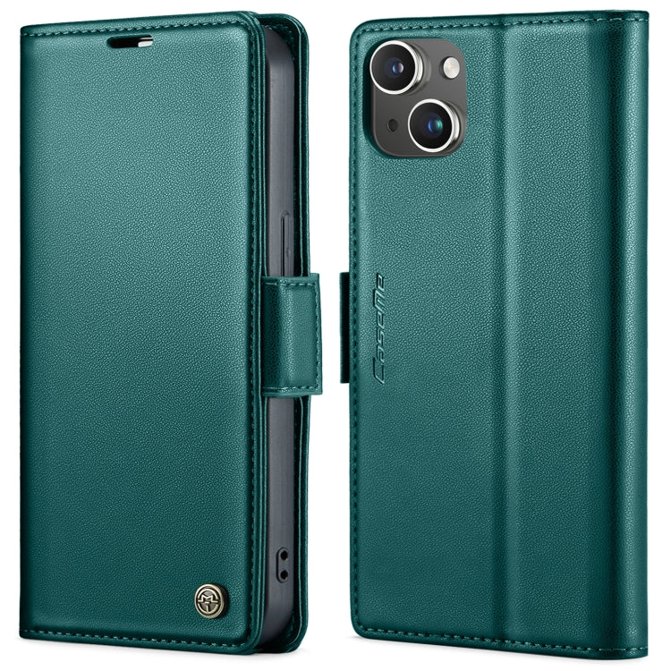 CaseMe 023 ซองใส่โทรศัพท์หนังกันขโมยหัวเข็มขัดลายลิ้นจี่ลายผีเสื้อ, For iPhone 14, For iPhone 15 Pro Max, For iPhone 14 Plus, For iPhone 15 Pro, For iPhone 14 Pro, For iPhone 15 Plus, For iPhone 14 Pro Max, For iPhone 15