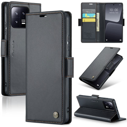 CaseMe 023 ซองใส่โทรศัพท์หนังกันขโมยหัวเข็มขัดลายลิ้นจี่ลายผีเสื้อ, For Xiaomi Poco X5 Pro 5G, For Xiaomi Poco X5 5G, For Xiaomi Redmi 11A/12C, For Xiaomi 13 Lite, For Xiaomi 13 Pro, For Xiaomi 13, For Xiaomi 12T /12T Pro/Redmi K50 Ultra               ...