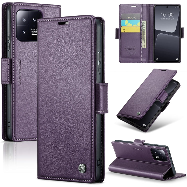 CaseMe 023 ซองใส่โทรศัพท์หนังกันขโมยหัวเข็มขัดลายลิ้นจี่ลายผีเสื้อ, For Xiaomi Poco X5 Pro 5G, For Xiaomi Poco X5 5G, For Xiaomi Redmi 11A/12C, For Xiaomi 13 Lite, For Xiaomi 13 Pro, For Xiaomi 13, For Xiaomi 12T /12T Pro/Redmi K50 Ultra               ...