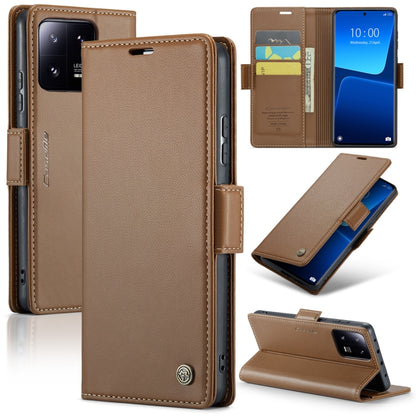 CaseMe 023 ซองใส่โทรศัพท์หนังกันขโมยหัวเข็มขัดลายลิ้นจี่ลายผีเสื้อ, For Xiaomi Poco X5 Pro 5G, For Xiaomi Poco X5 5G, For Xiaomi Redmi 11A/12C, For Xiaomi 13 Lite, For Xiaomi 13 Pro, For Xiaomi 13, For Xiaomi 12T /12T Pro/Redmi K50 Ultra               ...