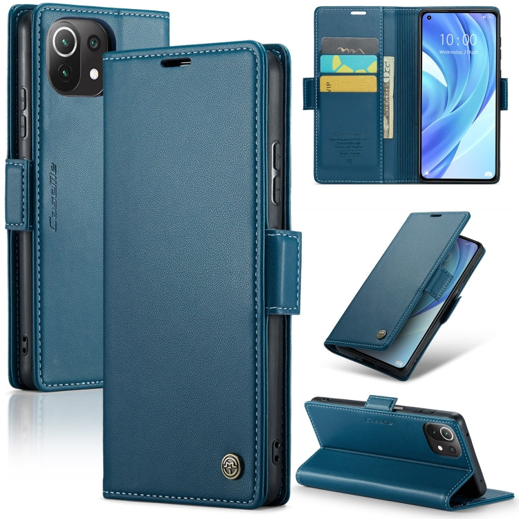 CaseMe 023 ซองใส่โทรศัพท์หนังกันขโมยหัวเข็มขัดลายลิ้นจี่ลายผีเสื้อ, For Xiaomi Redmi Note 11 Pro 5G Global, For Xiaomi Redmi Note 11 4G Global, For Xiaomi 11T / 11T Pro, For Xiaomi Mi 11 Lite, For Xiaomi Mi 10T 5G／10T Pro 5G                            ...