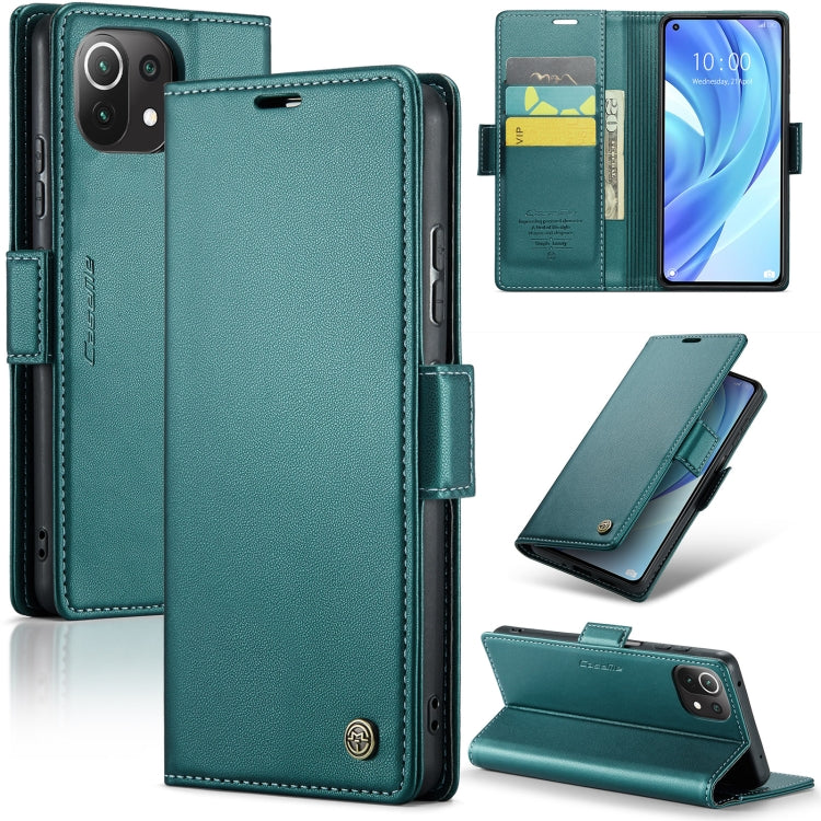 CaseMe 023 ซองใส่โทรศัพท์หนังกันขโมยหัวเข็มขัดลายลิ้นจี่ลายผีเสื้อ, For Xiaomi Redmi Note 11 Pro 5G Global, For Xiaomi Redmi Note 11 4G Global, For Xiaomi 11T / 11T Pro, For Xiaomi Mi 11 Lite, For Xiaomi Mi 10T 5G／10T Pro 5G                            ...