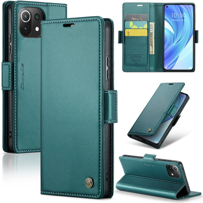 CaseMe 023 ซองใส่โทรศัพท์หนังกันขโมยหัวเข็มขัดลายลิ้นจี่ลายผีเสื้อ, For Xiaomi Redmi Note 11 Pro 5G Global, For Xiaomi Redmi Note 11 4G Global, For Xiaomi 11T / 11T Pro, For Xiaomi Mi 11 Lite, For Xiaomi Mi 10T 5G／10T Pro 5G                            ...