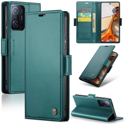 CaseMe 023 ซองใส่โทรศัพท์หนังกันขโมยหัวเข็มขัดลายลิ้นจี่ลายผีเสื้อ, For Xiaomi Redmi Note 11 Pro 5G Global, For Xiaomi Redmi Note 11 4G Global, For Xiaomi 11T / 11T Pro, For Xiaomi Mi 11 Lite, For Xiaomi Mi 10T 5G／10T Pro 5G                            ...