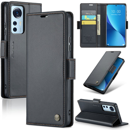 CaseMe 023 ซองใส่โทรศัพท์หนังกันขโมยหัวเข็มขัดลายลิ้นจี่ลายผีเสื้อ, For Xiaomi Poco X5 Pro 5G, For Xiaomi Poco X5 5G, For Xiaomi Redmi 11A/12C, For Xiaomi 13 Lite, For Xiaomi 13 Pro, For Xiaomi 13, For Xiaomi 12T /12T Pro/Redmi K50 Ultra               ...