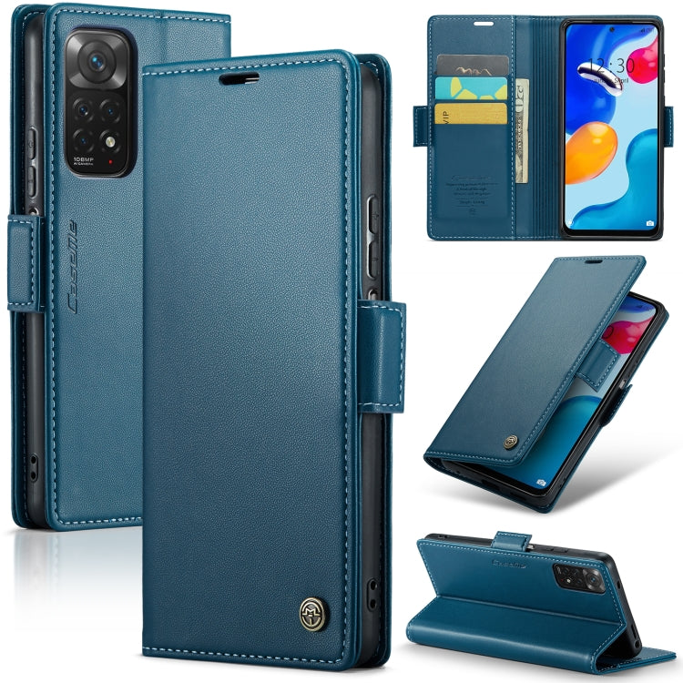 CaseMe 023 ซองใส่โทรศัพท์หนังกันขโมยหัวเข็มขัดลายลิ้นจี่ลายผีเสื้อ, For Xiaomi Redmi Note 11 Pro 5G Global, For Xiaomi Redmi Note 11 4G Global, For Xiaomi 11T / 11T Pro, For Xiaomi Mi 11 Lite, For Xiaomi Mi 10T 5G／10T Pro 5G                            ...