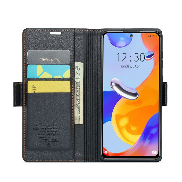 CaseMe 023 ซองใส่โทรศัพท์หนังกันขโมยหัวเข็มขัดลายลิ้นจี่ลายผีเสื้อ, For Xiaomi Redmi Note 11 Pro 5G Global, For Xiaomi Redmi Note 11 4G Global, For Xiaomi 11T / 11T Pro, For Xiaomi Mi 11 Lite, For Xiaomi Mi 10T 5G／10T Pro 5G                            ...