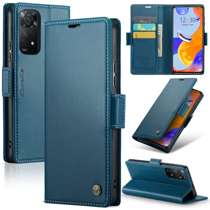 CaseMe 023 ซองใส่โทรศัพท์หนังกันขโมยหัวเข็มขัดลายลิ้นจี่ลายผีเสื้อ, For Xiaomi Redmi Note 11 Pro 5G Global, For Xiaomi Redmi Note 11 4G Global, For Xiaomi 11T / 11T Pro, For Xiaomi Mi 11 Lite, For Xiaomi Mi 10T 5G／10T Pro 5G                            ...